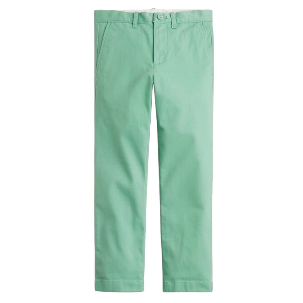 J. Crew Boys' Stretch Chino Pant Crewcuts Eucalyptus Green BNWT Size 16 Preppy